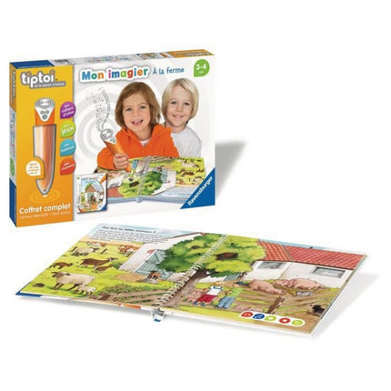 Tischspiel Ravensburger Complete interactive reader box + Book Imagier At the farm Tiptoi (FR)