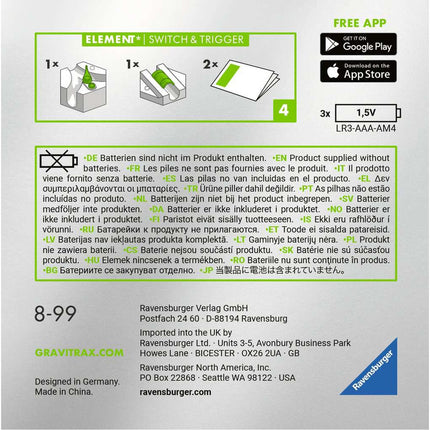 Wissenschaftsspiel Ravensburger Gravitrax Power Switch & Trigger elements