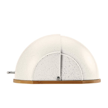 Brotkorb Feel Maestro MR-1678 Beige Silberfarben Holz Kunststoff 1 Stücke 27,5 x 21 x 37,5 cm