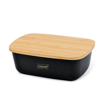 Brotkorb Feel Maestro MR-1776-BLACK Schwarz Holz Kunststoff 1 Stücke 34,5 x 13 x 23,5 cm