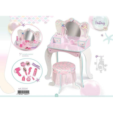 Schminktisch mit Sitzbank Decuevas Ocean Fantasy Für Kinder 84 x 35 x 55 cm