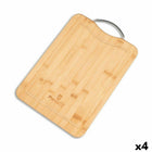 Schneidebrett Percutti Percutti 32,5 x 25 x 1,5 cm Braun Silberfarben Bambus (4 Stück)