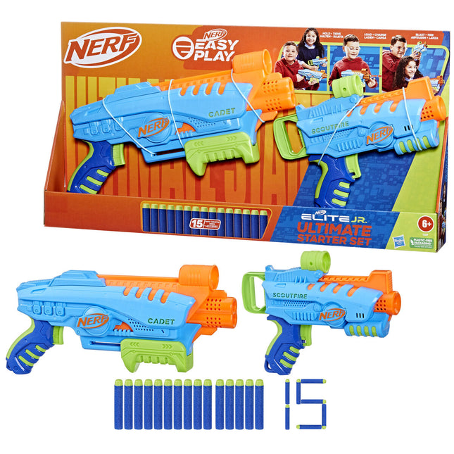 Set mit 2 Lanzadardos-Pistolen Nerf Elite Junior Ultimate Starter Set