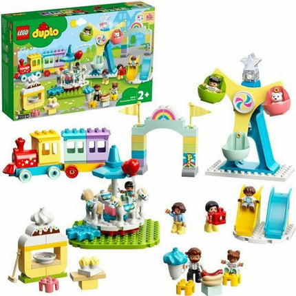 Konstruktionsspiel Lego DUPLO Town Amusement Park - Train, Carousel and Ferris Wheel