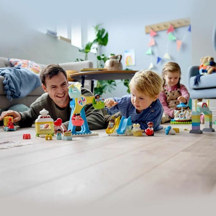 Konstruktionsspiel Lego DUPLO Town Amusement Park - Train, Carousel and Ferris Wheel