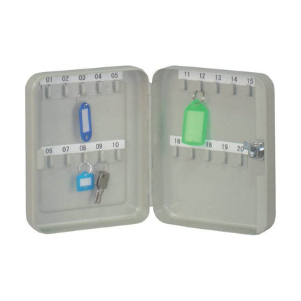 Schlüsselschrank KF02605 20 x 15,5 x 6 cm Stahl Hellgrau