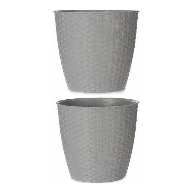 Blumentopf Grau Kunststoff (29 x 26,5 x 29 cm)