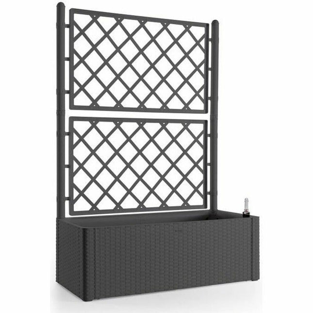 Selbstbewässerndes Pflanzgefäß Stefanplast Natural Deluxe rechteckig 100 x 43 x 142 cm Anthrazit