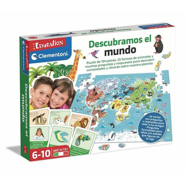 Puzzle Clementoni Descubramos el mundo 124 Stücke 37 x 28,1 x 5,5 cm ES