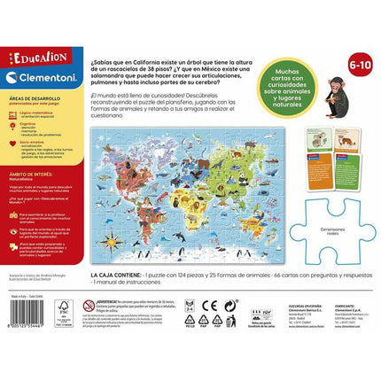 Puzzle Clementoni Descubramos el mundo 124 Stücke 37 x 28,1 x 5,5 cm ES
