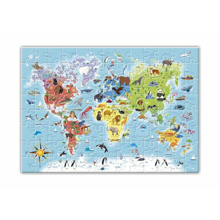 Puzzle Clementoni Descubramos el mundo 124 Stücke 37 x 28,1 x 5,5 cm ES