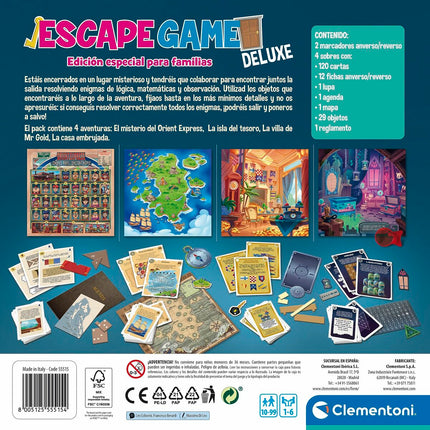Spiel Clementoni Escape Game Room Deluxe 30 x 30 x 7,7 cm (ES)