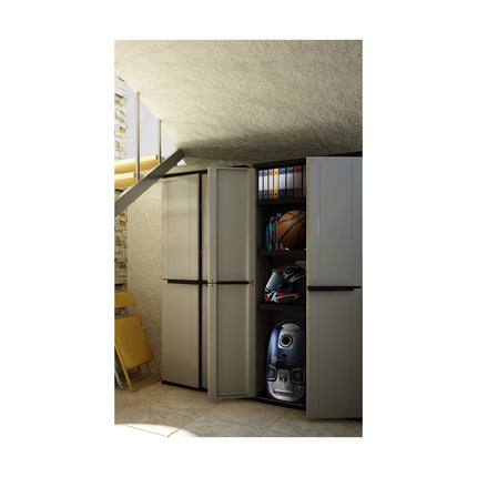 Schrank Terry jline268 Schwarz/Grau Harz (68 x 37,5 x 163,5 cm)