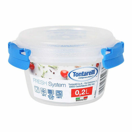 Lunchbox hermetisch Tontarelli Fresh system kreisförmig Durchsichtig 200 ml Ø 10 x 5,6 cm (12 Stück)