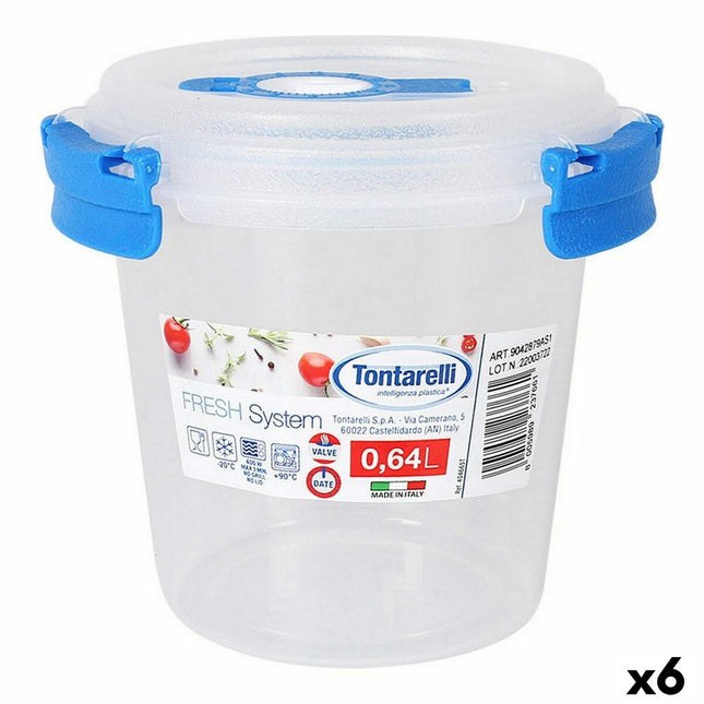 Lunchbox hermetisch Tontarelli Fresh System Joghurt 640 ml 13,6 x 12,4 x 11,3 cm (6 Stück)