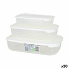 3 Lunchbox-Set Tontarelli Family Weiß rechteckig 29,6 x 19,8 x 7,7 cm (20 Stück)