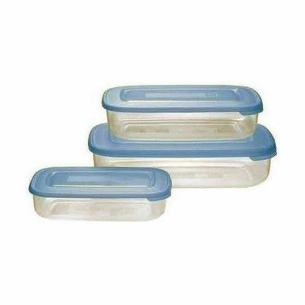 Lunchbox Tontarelli Family Blau rechteckig 29,6 x 19,8 x 7,7 cm (3 Stück)