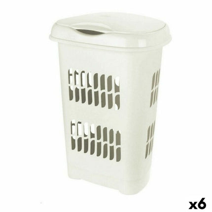Wäschekorb Tontarelli GR37533 50 L Weiß 50 L 46 x 34 x 64 cm (6 Stück)