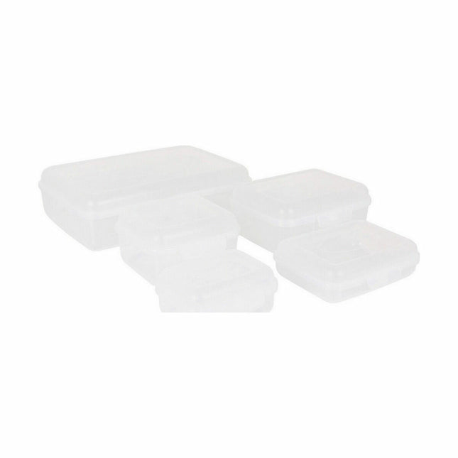 5 Lunchbox-Set Tontarelli Fill box rechteckig Weiß 29,5 x 20,2 x 8,6 cm (12 Stück)