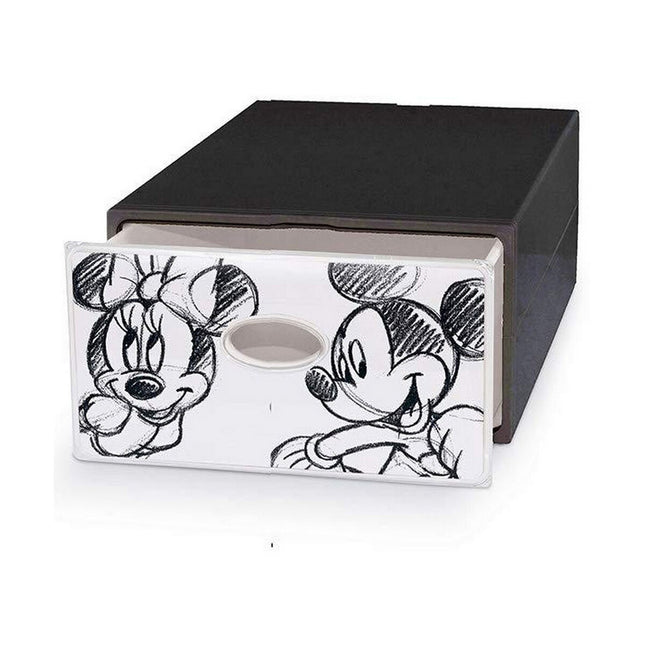 Schubladenschrank Domopak Living Mickey & Minnie Kunststoff Dunkelgrau (28 x 40 x 15 cm)