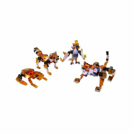 Figur mit Gelenken Laser Pegs Red Tiger - 4 in 1 + 8 Jahre LED Leicht 216 Stücke