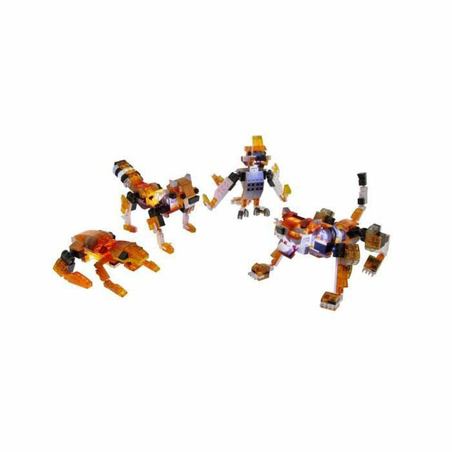 Figur mit Gelenken Laser Pegs Red Tiger - 4 in 1 + 8 Jahre LED Leicht 216 Stücke