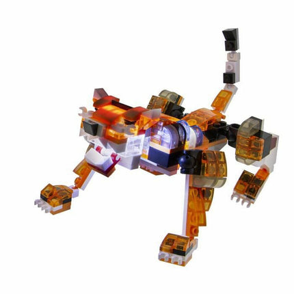 Figur mit Gelenken Laser Pegs Red Tiger - 4 in 1 + 8 Jahre LED Leicht 216 Stücke