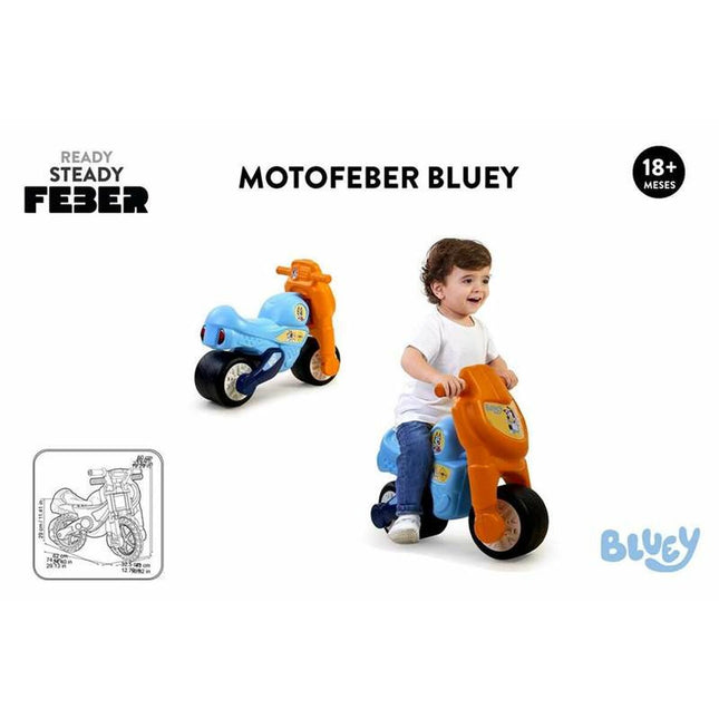 Rutschauto Feber 62 cm Motorrad Bunt