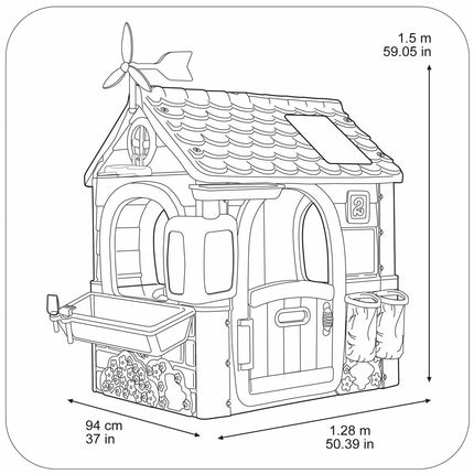 Kinderspielhaus Famosa Eco House 150 x 120 x 94 cm