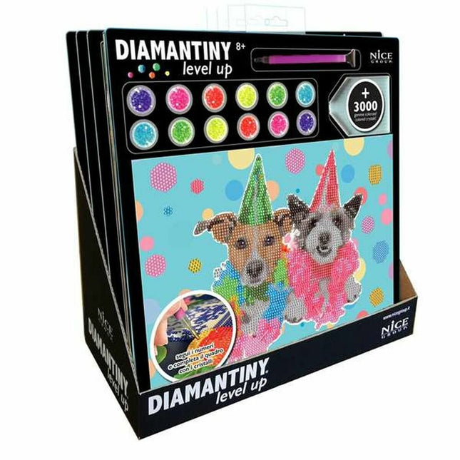 Bastelspiel Crystal Art Diamantini Mascotas 35 x 31 x 5 cm