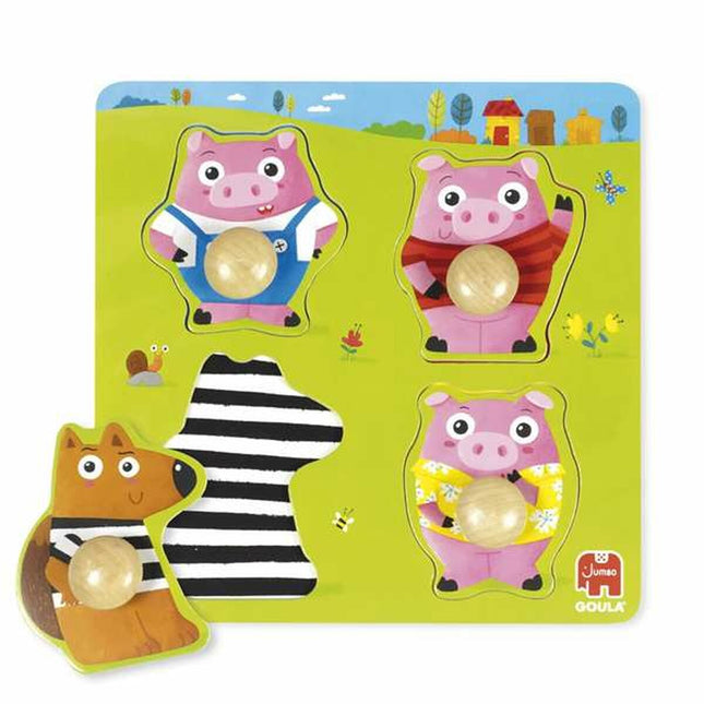 Kinder Puzzle aus Holz Diset Three Little Pigs