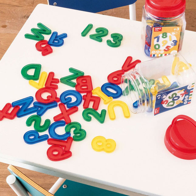 Lernspiel Apli Durchsichtig Kunststoff Bunt Zahlen und Buchstaben