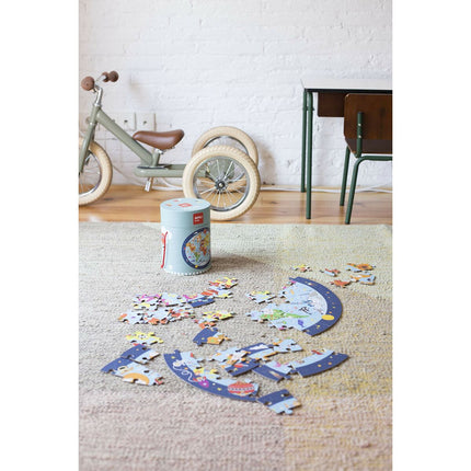 Puzzle Apli World Map kreisförmig 48 Stücke 50 cm