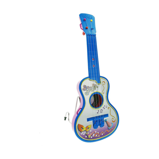 Kindergitarre Reig Party Blau Weiß 4 Seile