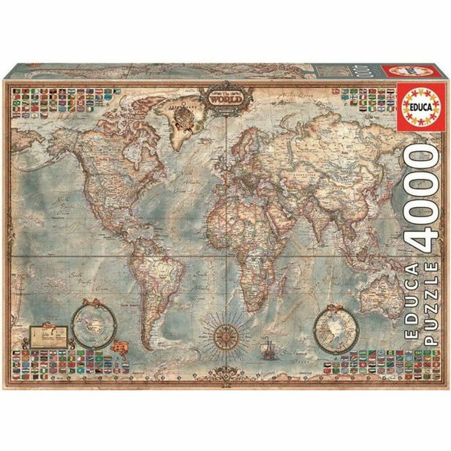 Puzzle Educa 14827 World Map 4000 Stücke