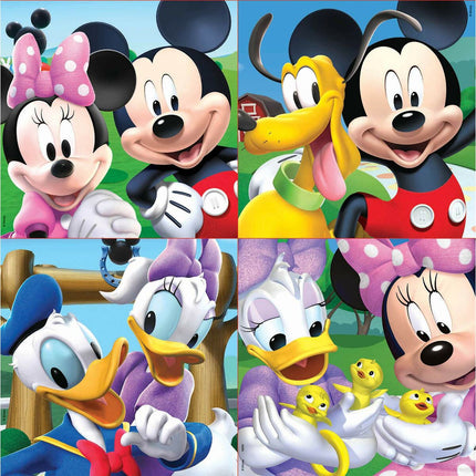 Set mit 4 Puzzeln   Mickey Mouse Only One         16 x 16 cm