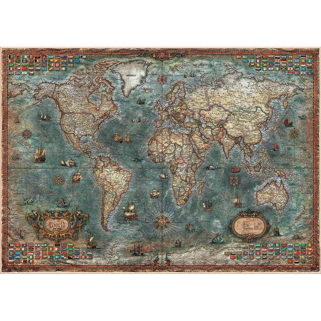 Puzzle Educa World Map History 8000 Stücke