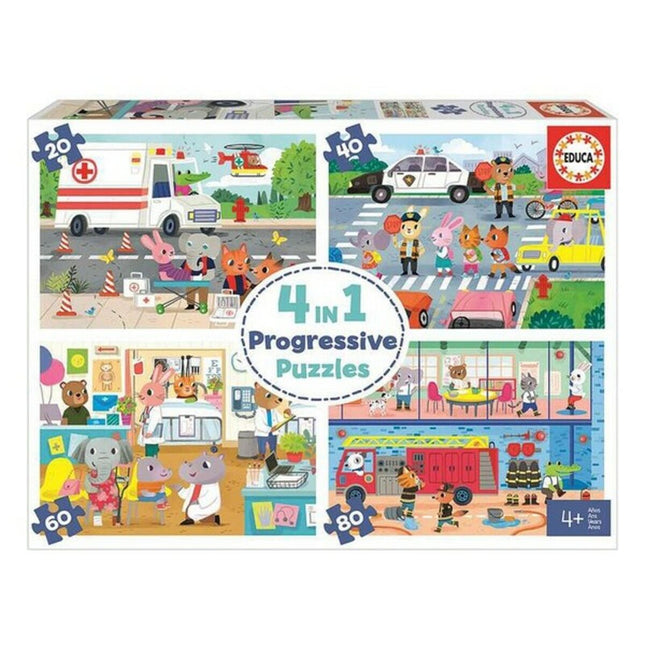 Puzzle Educa 20-40-60-80 tiere (48 pcs)
