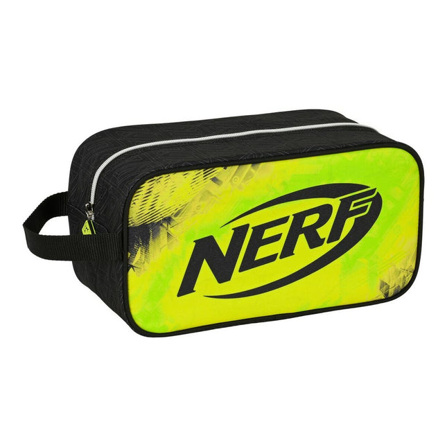 Schuhtasche für die Reise Nerf Neon Schwarz Neongrün 29 x 15 x 14 cm