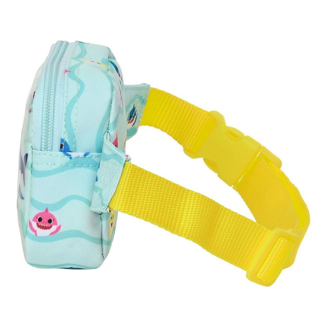 Gürteltasche Baby Shark Beach day Gelb Hellblau (14 x 11 x 4 cm)