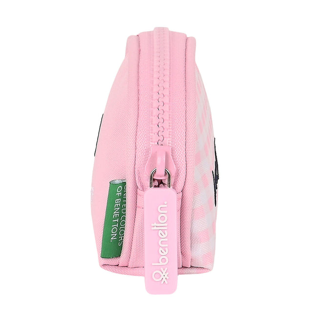 Geldbeutel Benetton Vichy Rosa (9.5 x 7 x 3 cm)