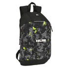 Lässiger Rucksack Kelme Jungle Schwarz Grau Neongrün 10 L