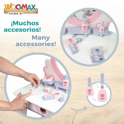 Schminktisch mit Sitzbank Woomax 48 x 92 x 31 cm