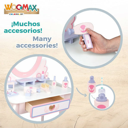Schminktisch mit Sitzbank Woomax 48 x 92 x 31 cm