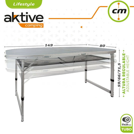 Tisch Aktive Biegsam Camping 149 x 71,5 x 80 cm