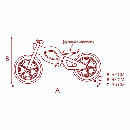 Kinderfahrrad Woomax Classic 12" Ohne Pedale