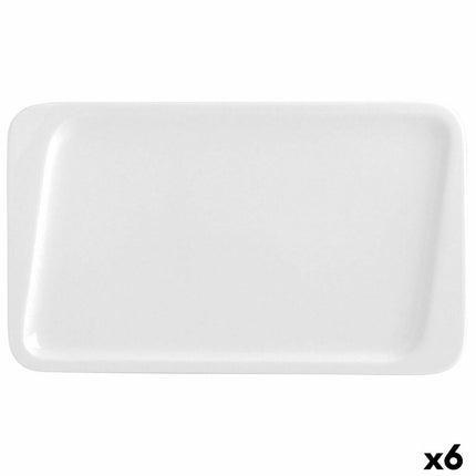 Dessertteller Quid Chef aus Keramik Weiß (25 x 15 cm) (Pack 6x)