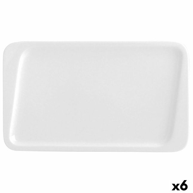 Dessertteller Quid Chef aus Keramik Weiß (25 x 15 cm) (Pack 6x)