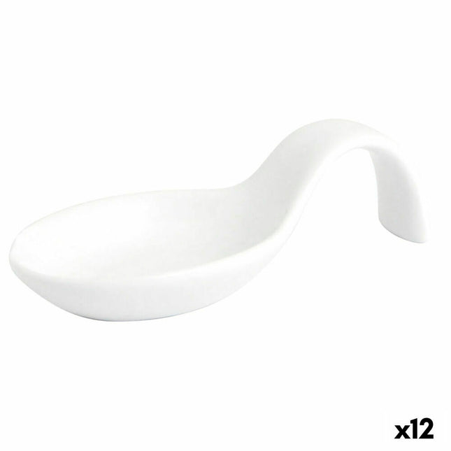 Cocktaillöffel Quid Chef aus Keramik Weiß (10 x 5 cm) (Pack 12x)