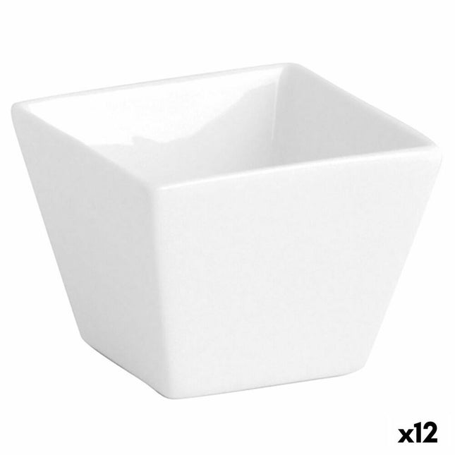 Tablett für Snacks Quid Chef aus Keramik Weiß (7,5 cm) (Pack 12x)
